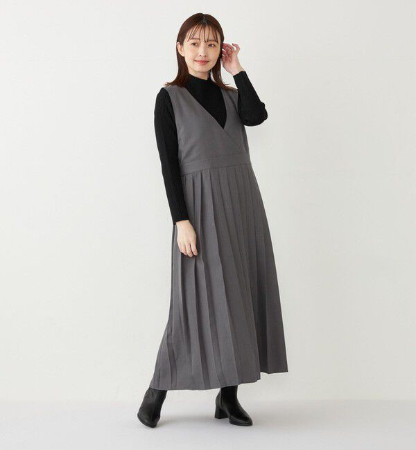 SHIPS Colors 「SHIPS Colors:ワイド プリーツ ジャンパースカート」|ジャンパースカート|