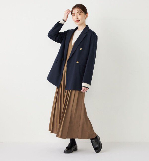 SHIPS Colors 「SHIPS Colors:ワイド プリーツ ジャンパースカート」|ジャンパースカート|