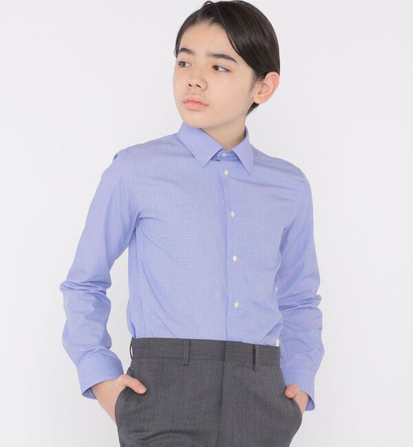 SHIPS KIDS「SHIPS KIDS:140～160cm / 無地 レギュラーカラー シャツ」|シャツ・ブラウス|