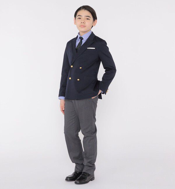 SHIPS KIDS「SHIPS KIDS:140～160cm / 無地 レギュラーカラー シャツ」|シャツ・ブラウス|