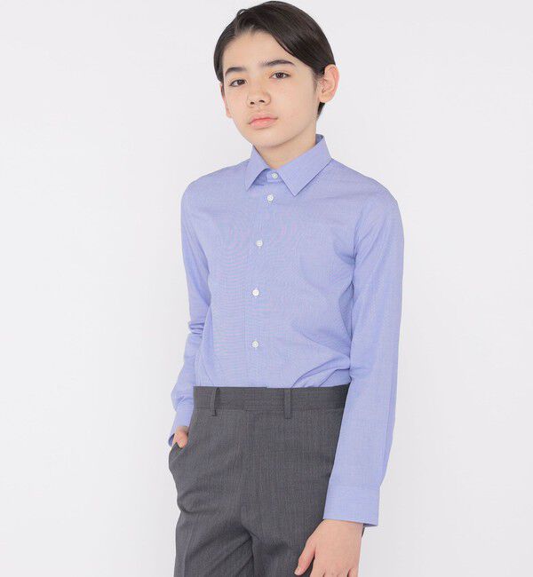 SHIPS KIDS「SHIPS KIDS:140～160cm / 無地 レギュラーカラー シャツ」|シャツ・ブラウス|