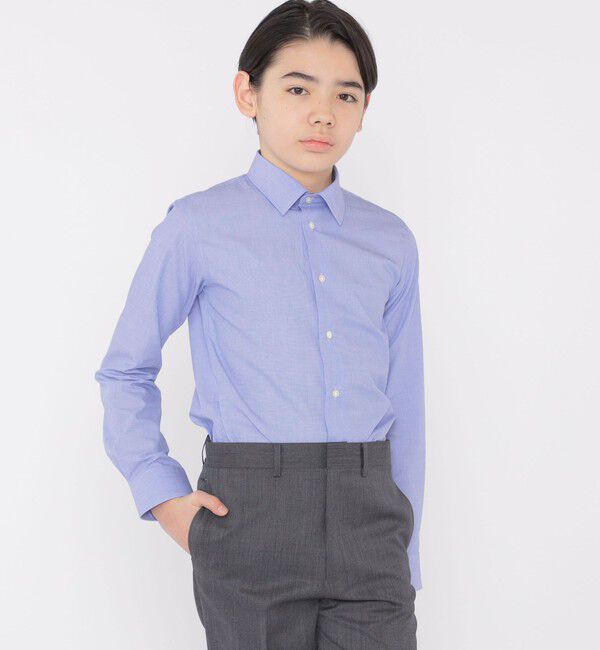 SHIPS KIDS「SHIPS KIDS:140～160cm / 無地 レギュラーカラー シャツ」|シャツ・ブラウス|