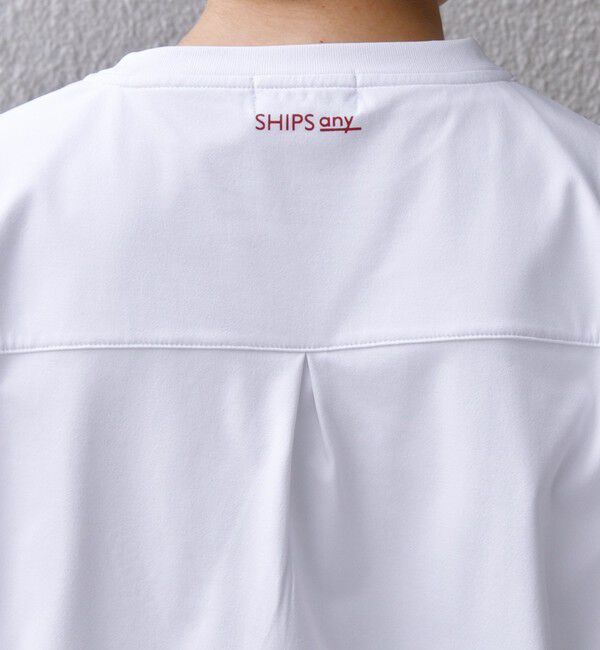 SHIPS any「【SHIPS any別注】prince:〈吸水速乾/UVカット/遮熱〉ワンポイント ロゴ 刺繍 スピンドル Tシャツ◇」|Tシャツ・カットソー|