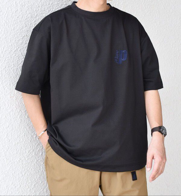 SHIPS any「【SHIPS any別注】prince:〈吸水速乾/UVカット/遮熱〉ワンポイント ロゴ 刺繍 スピンドル Tシャツ◇」|Tシャツ・カットソー|