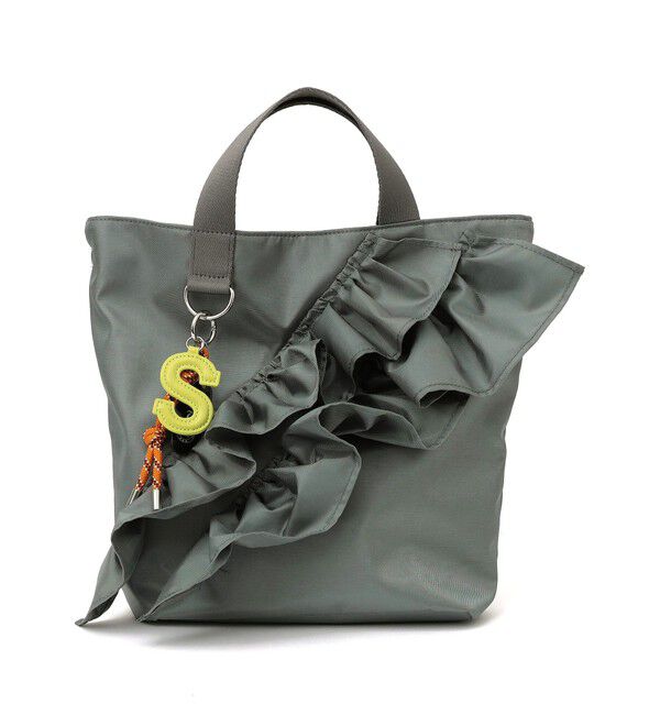 SHIPS for women「【WEB限定】チャーム 付き フリル トート」|トートバッグ|