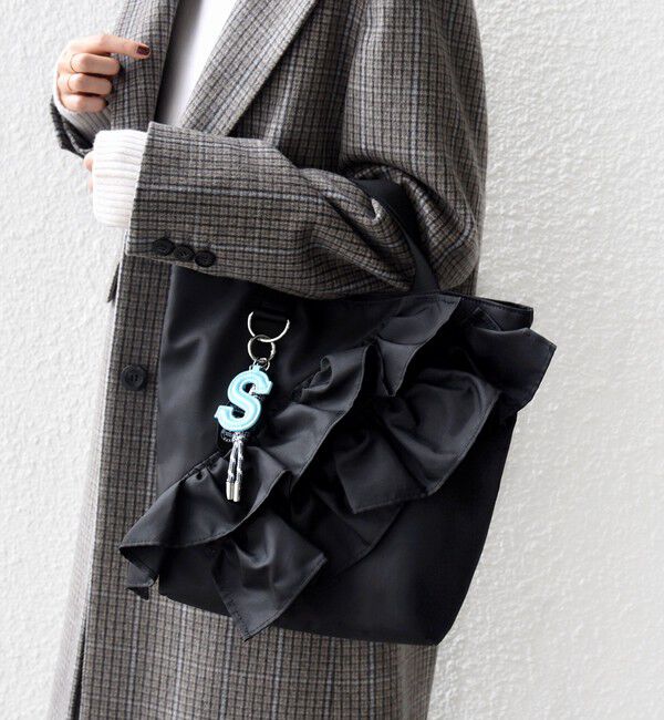 SHIPS for women「【WEB限定】チャーム 付き フリル トート」|トートバッグ|