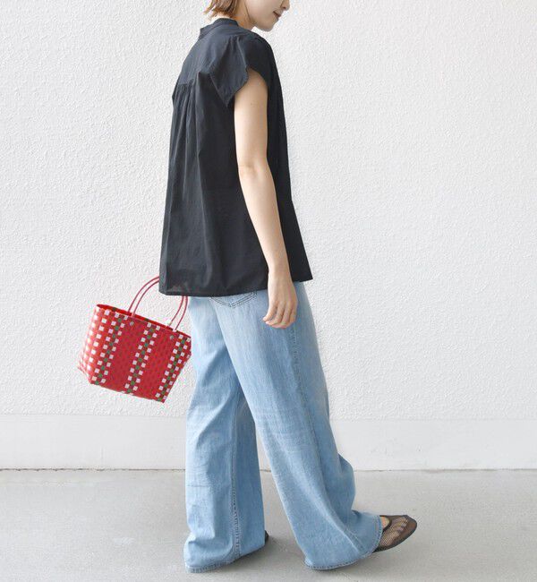 SHIPS for women「〈手洗い可能〉スキッパー タック フレンチ スリーブ ブラウス」|シャツ・ブラウス|