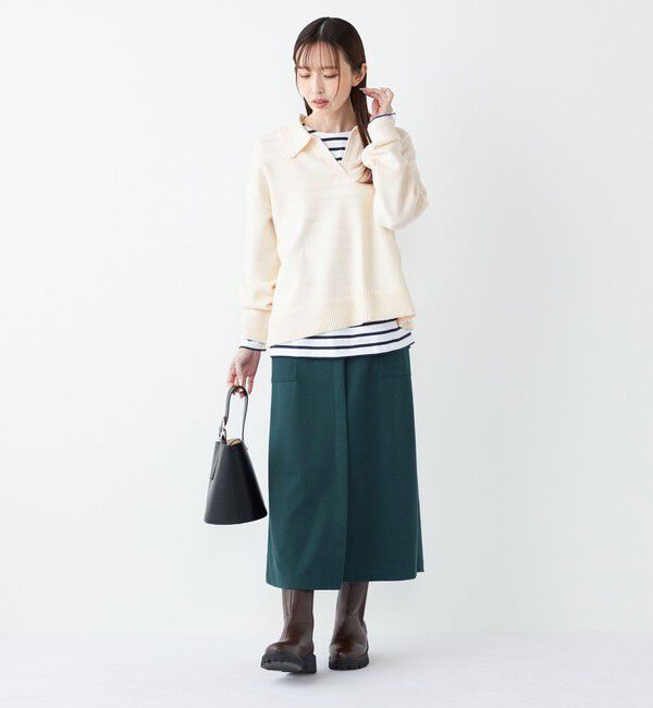 SHIPS Colors 「SHIPS Colors:〈手洗い可能〉フラッフィー スキッパー ニット◇」|ニット・セーター|