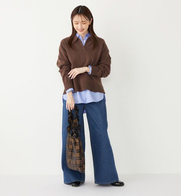 SHIPS Colors 「SHIPS Colors:〈手洗い可能〉フラッフィー スキッパー ニット◇」|ニット・セーター|