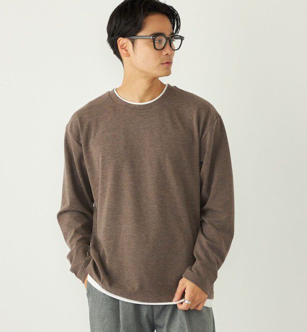 SHIPS Colors 「SHIPS Colors:サカリバ フェイクレイヤード ロンT」|Tシャツ・カットソー|ブラウン