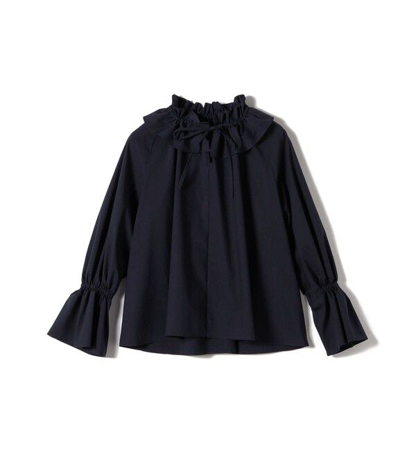 SHIPS for women「〈撥水加工 / UVカット〉タフタ フリルカラー キャンディースリーブ ブラウス（セレモニー対応可）」|シャツ・ブラウス|