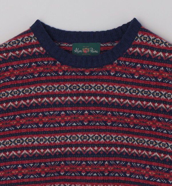 SHIPS「ALANPAINE: 〈手洗い可能〉7ゲージ フェアアイル クルーネック ニット」|ニット・セーター|