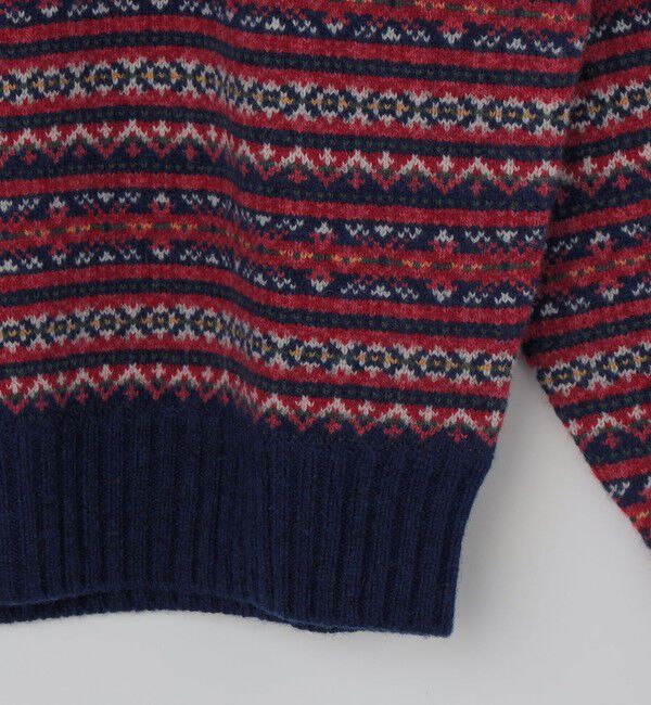 SHIPS「ALANPAINE: 〈手洗い可能〉7ゲージ フェアアイル クルーネック ニット」|ニット・セーター|