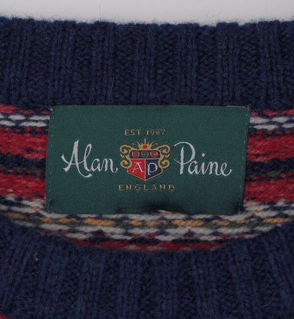 SHIPS「ALANPAINE: 〈手洗い可能〉7ゲージ フェアアイル クルーネック ニット」|ニット・セーター|
