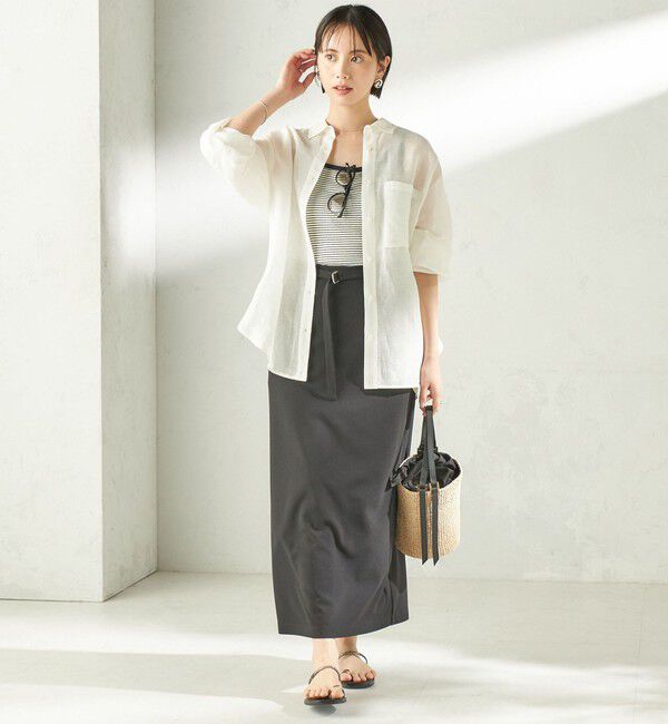 SHIPS for women「《一部追加予約》〈手洗い可能〉IMPERIAL LINEN 混 オーバー サイズ シャツ」|シャツ・ブラウス|