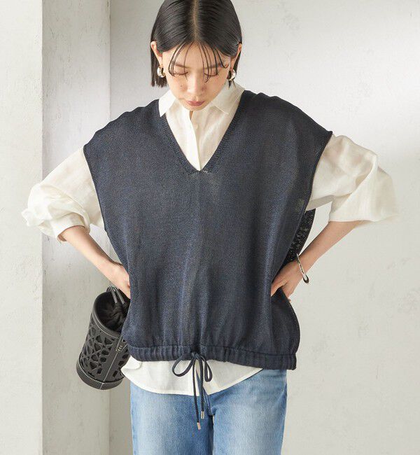SHIPS for women「《一部追加予約》〈手洗い可能〉IMPERIAL LINEN 混 オーバー サイズ シャツ」|シャツ・ブラウス|