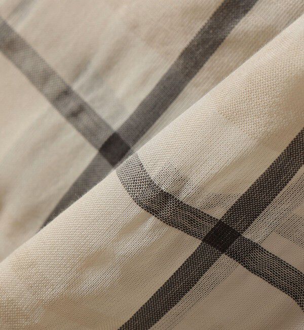 quaranciel「quaranciel:〈手洗い可能〉シアー チェック ドルマン ビッグ レギュラー シャツ」|シャツ・ブラウス|