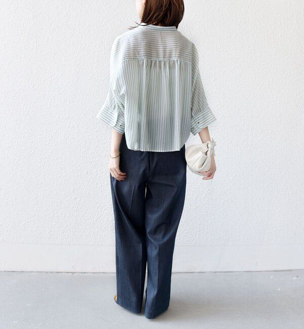 SHIPS for women「〈手洗い可能〉ヴィンテージ ライク デニム タック パンツ」|その他|