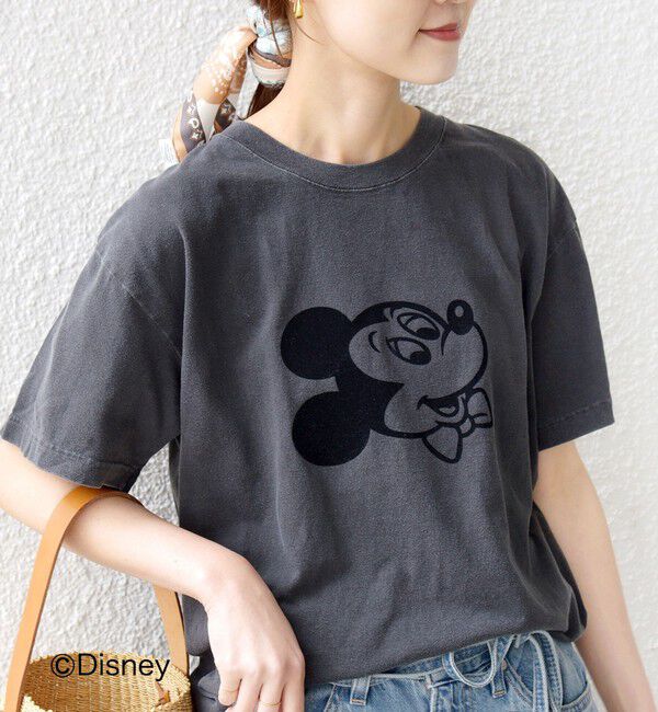 SHIPS for women「《一部追加予約》【SHIPS別注】GOOD ROCK SPEED:MICKEY / TEE」|Tシャツ・カットソー|チャコールグレー