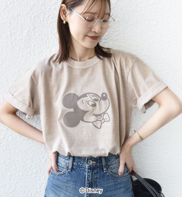 SHIPS for women「《一部追加予約》【SHIPS別注】GOOD ROCK SPEED:MICKEY / TEE」|Tシャツ・カットソー|ベージュ