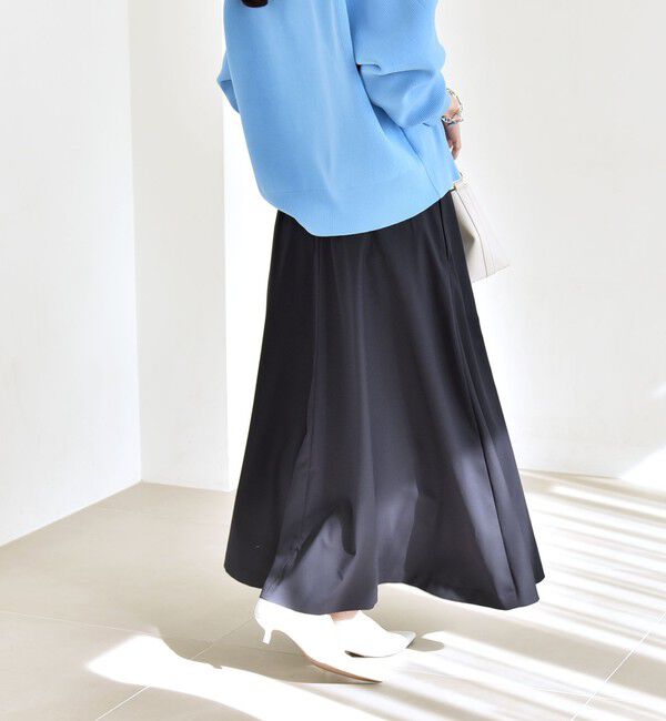 quaranciel「quaranciel:〈洗濯機可能〉ロング フレア スカート」|スカート|ネイビー