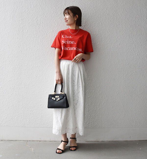 SHIPS any「TRICOMER:〈洗濯機可能〉フレンチ ロゴ プリント TEE」|Tシャツ・カットソー|