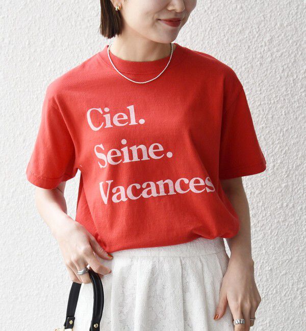 SHIPS any「TRICOMER:〈洗濯機可能〉フレンチ ロゴ プリント TEE」|Tシャツ・カットソー|