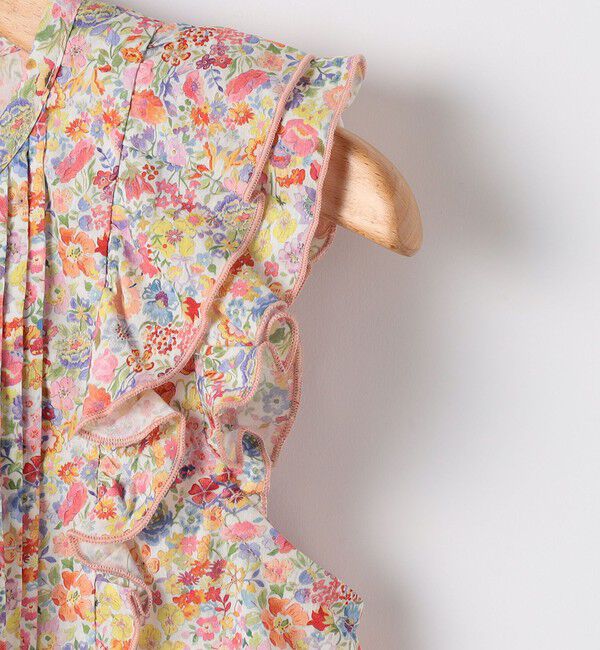 SHIPS KIDS「SHIPS KIDS:100～130cm / リバティ フリル ブラウス」|シャツ・ブラウス|