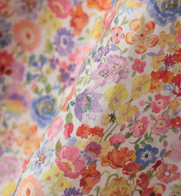 SHIPS KIDS「SHIPS KIDS:100～130cm / リバティ フリル ブラウス」|シャツ・ブラウス|