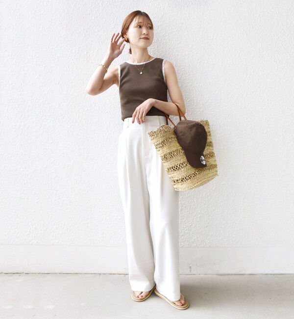 SHIPS for women「〈手洗い可能〉レース トリミング 2WAY タンクトップ」|タンクトップ|