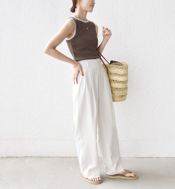 SHIPS for women「〈手洗い可能〉レース トリミング 2WAY タンクトップ」|タンクトップ|