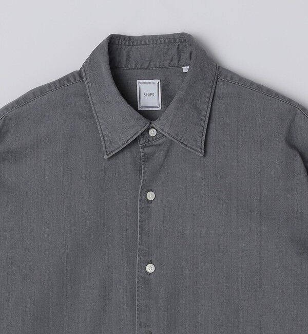 SHIPS「SHIPS:〈FUNCTION〉ウォッシュド グレー デニム シャツ」|シャツ・ブラウス|