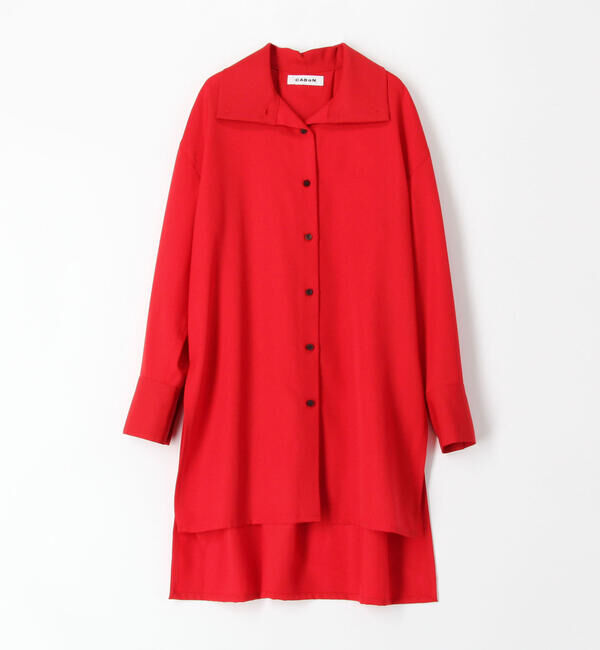 CABaN「 ウールツイル ハイネックロングシャツ」|シャツ・ブラウス|