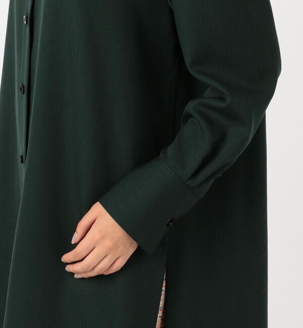 CABaN「 ウールツイル ハイネックロングシャツ」|シャツ・ブラウス|