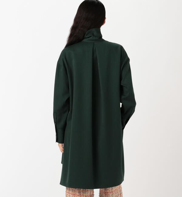 CABaN「 ウールツイル ハイネックロングシャツ」|シャツ・ブラウス|