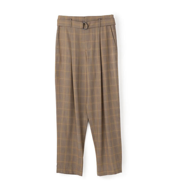 GALERIE VIE「ウォッシャブルウールチェック フロントタックベルテッドパンツ」|その他|