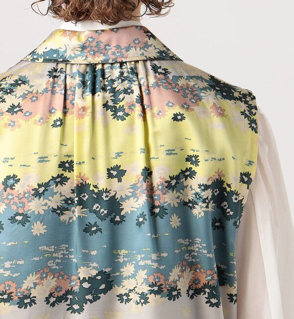 BACCA「シルクキュプラプリント リバーシブルジャケット」|ベスト・ジレ|