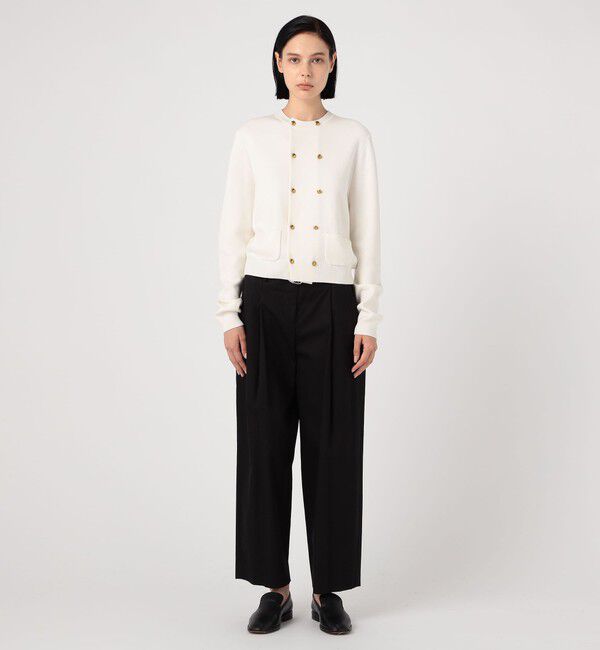 CABaN「コットンカシミヤ ダブルボタンカーディガン」|カーディガン|