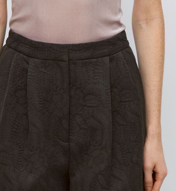 BACCA「コットンリネンジャガード ワイドタックショーツ」|その他|