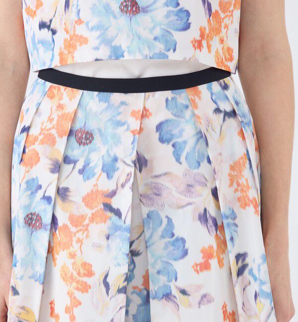 TOMORROWLAND collection「ピヴォワンヌプリント タックスィングスカート」|フレア|