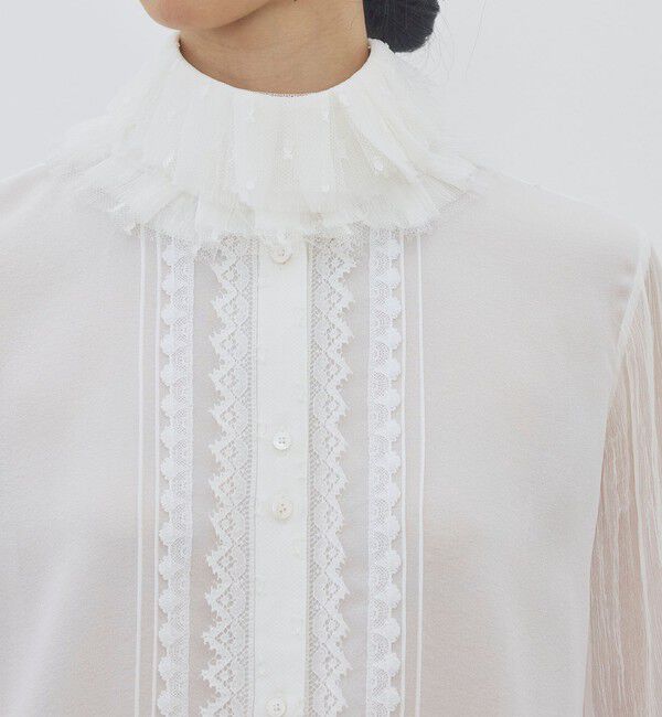 DES PRES「シアーレースコラージュ マルチレーステープブラウス」|シャツ・ブラウス|