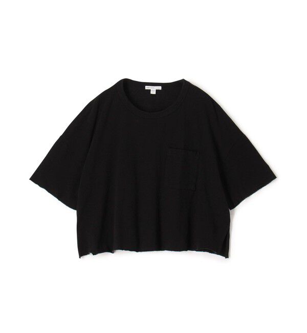 JAMES PERSE「クロップドリラックスフィットポケットTシャツ WRBJ3168」|Tシャツ・カットソー|19 ブラック