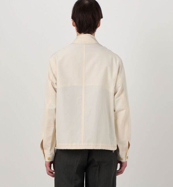 TOMORROWLAND MENS「コットンシルクグログラン ライダースブルゾン」|ブルゾン・スタジャン|