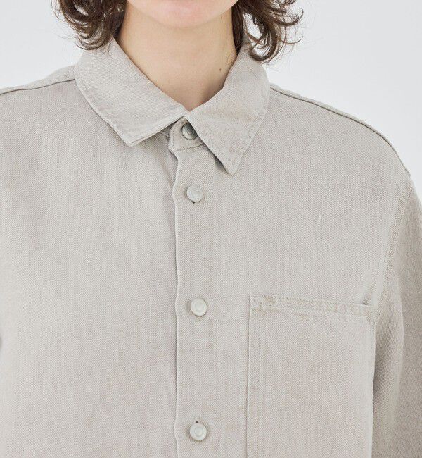 GALERIE VIE「【WEB先行予約】リネンデニム ワンポケットシャツ」|シャツ・ブラウス|