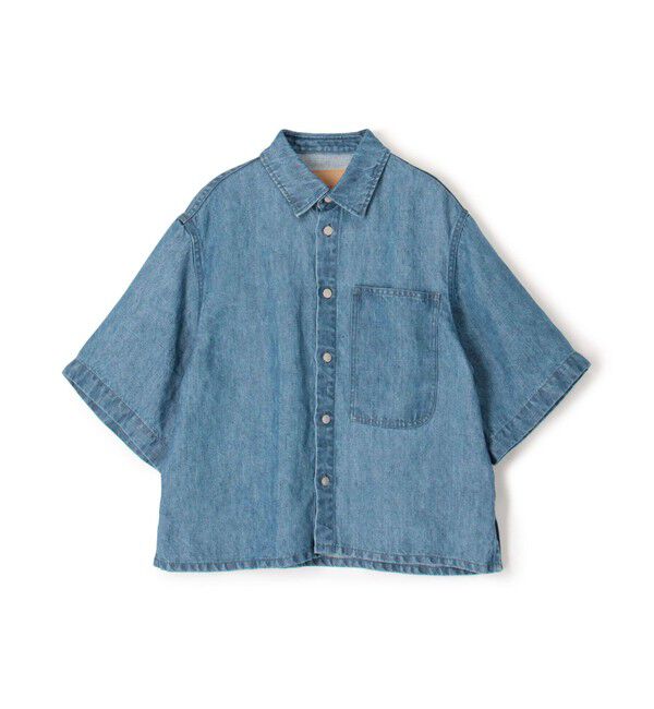 GALERIE VIE「【WEB先行予約】リネンデニム ワンポケットシャツ」|シャツ・ブラウス|63 ライトブルー