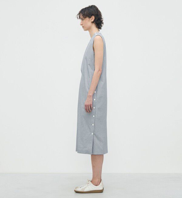 BACCA「【WEB先行予約】ヘアライン サイドボタンワンピース」|ワンピース|