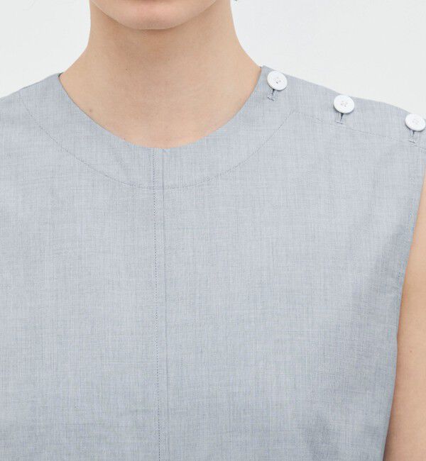 BACCA「【WEB先行予約】ヘアライン サイドボタンワンピース」|ワンピース|