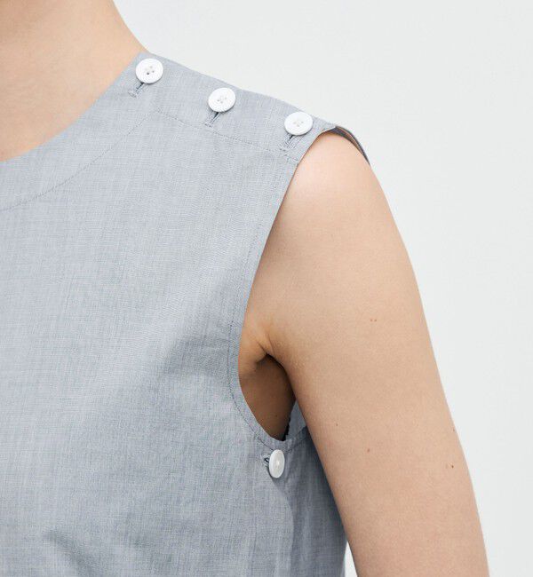 BACCA「【WEB先行予約】ヘアライン サイドボタンワンピース」|ワンピース|