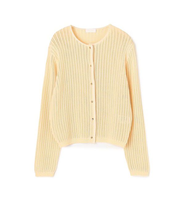 Ballsey「ニードルアウトリブ クルーネックカーディガン」|カーディガン|12 ライトベージュ