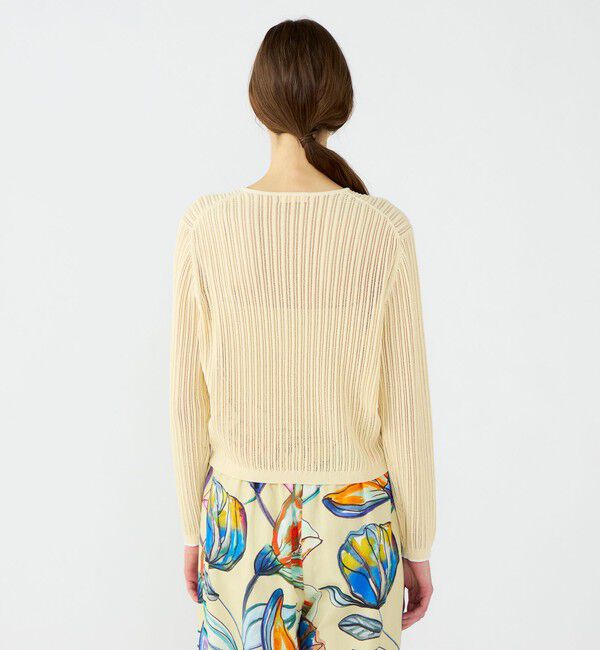 Ballsey「ニードルアウトリブ クルーネックカーディガン」|カーディガン|